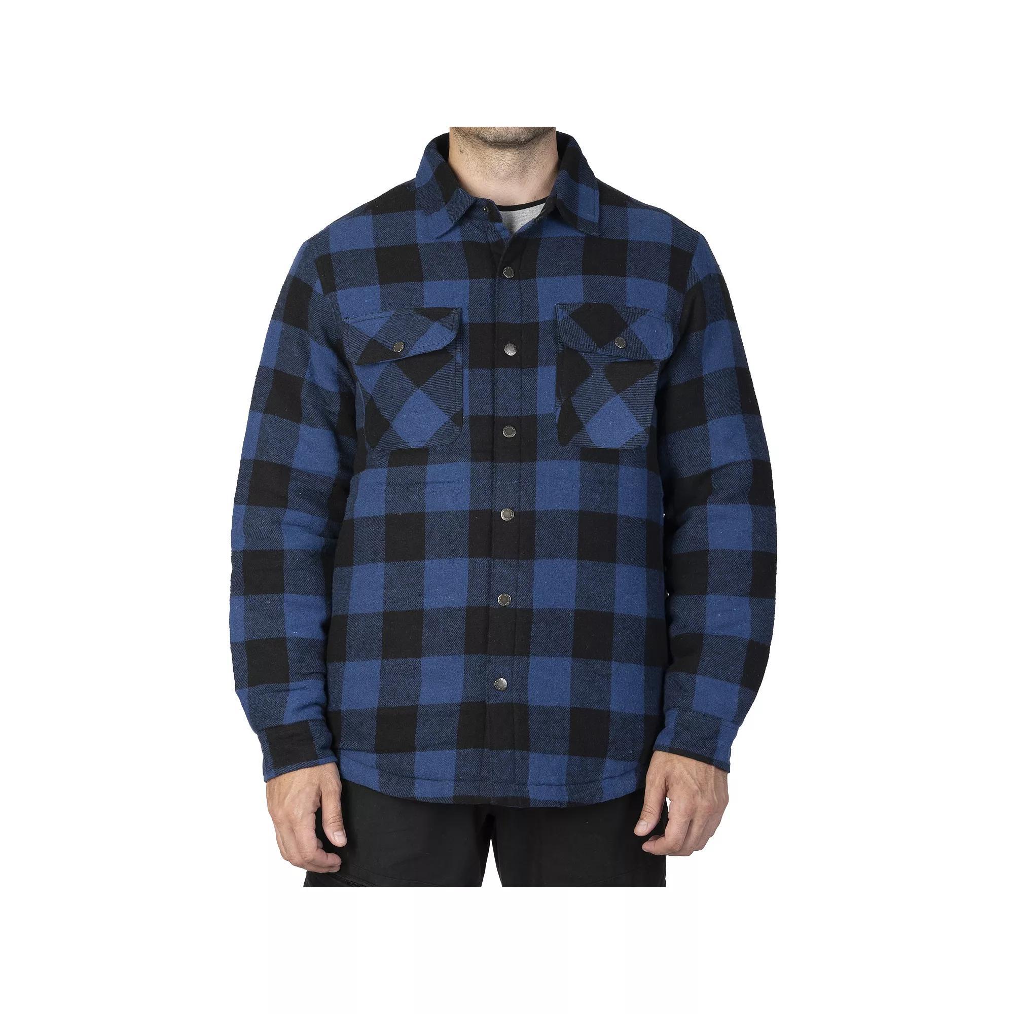 Men's Sonoma Goods For Life® Flannel Shirt Jacket, Size: XXL, Black Grey Red Product Image