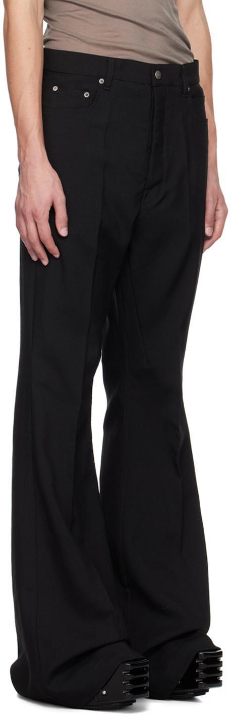 RICK OWENS Black Porterville Bolan Bootcut Trousers In 09 Black Product Image