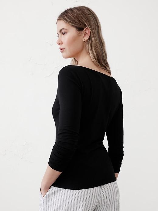 Soft Stretch Scoop-Neck T-Shirt Product Image