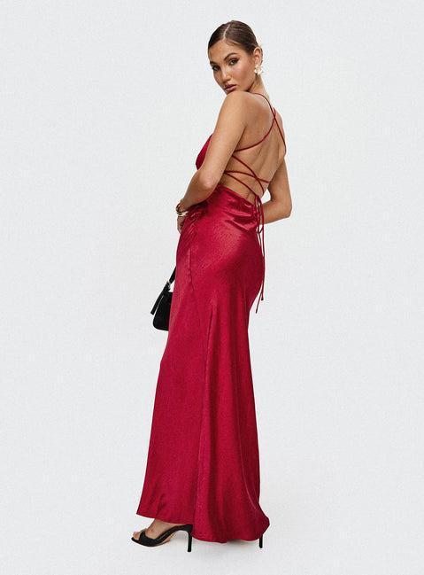 Kristelle Maxi Dress Red Product Image
