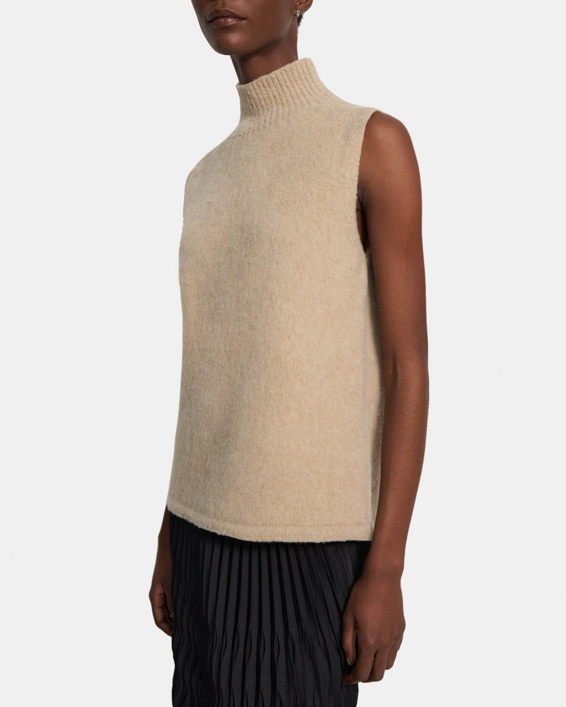 Turtleneck Sweater Shell in Brushed Wool Product Image