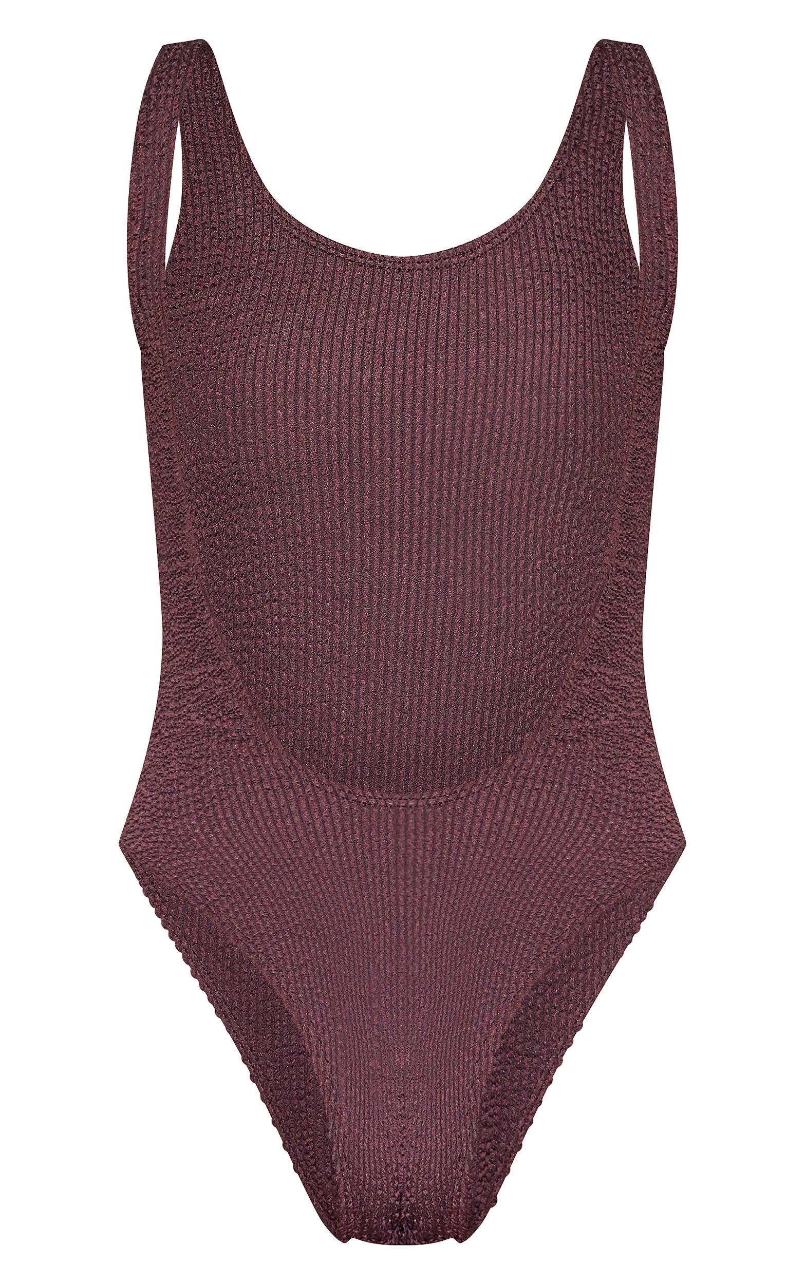 Chocolate Crinkle Low Scoop Back Swimsuit Product Image