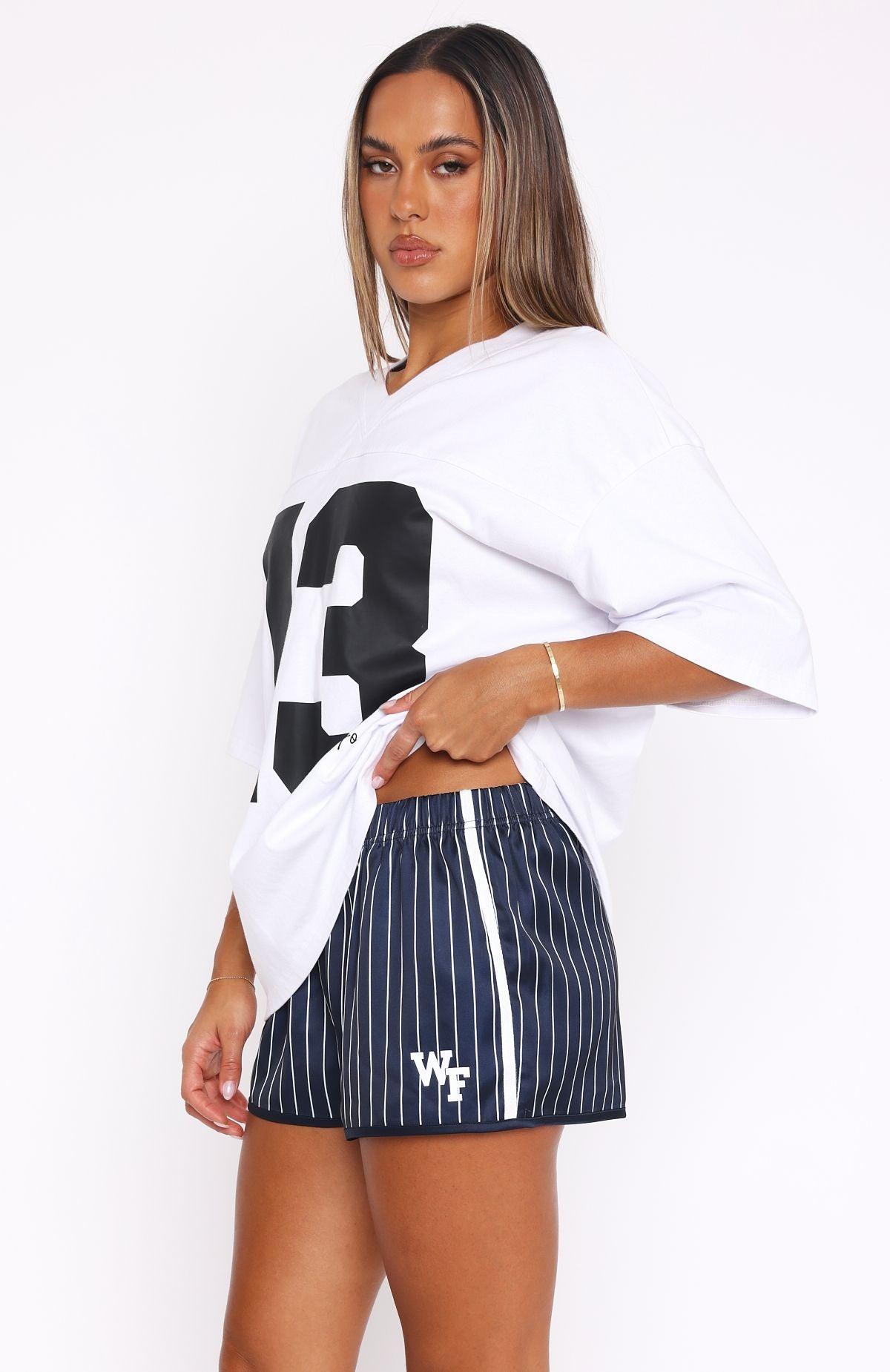 Getting Along Shorts Navy Stripe Product Image