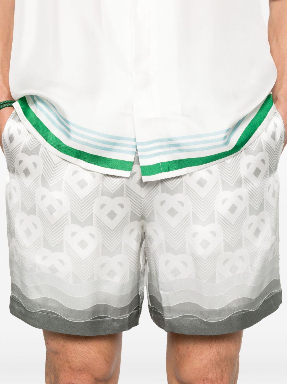 heart-monogram silk shorts Product Image