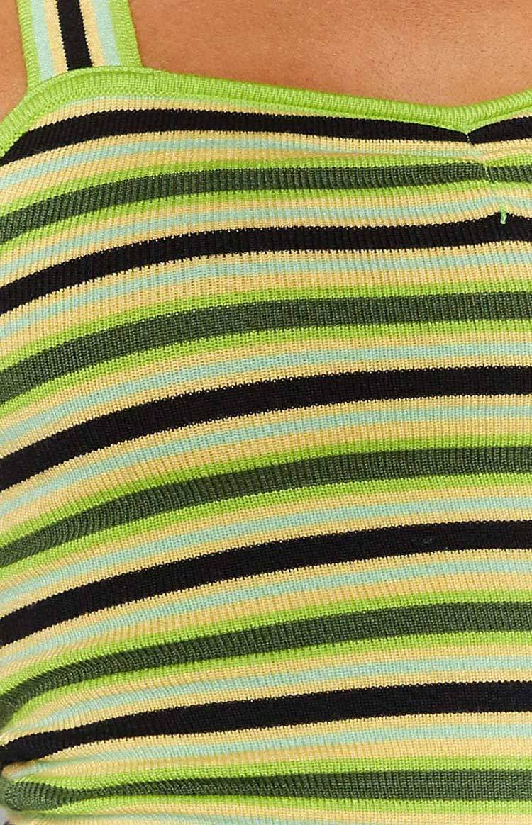 Enforcer Striped Halter Top Yellow Product Image