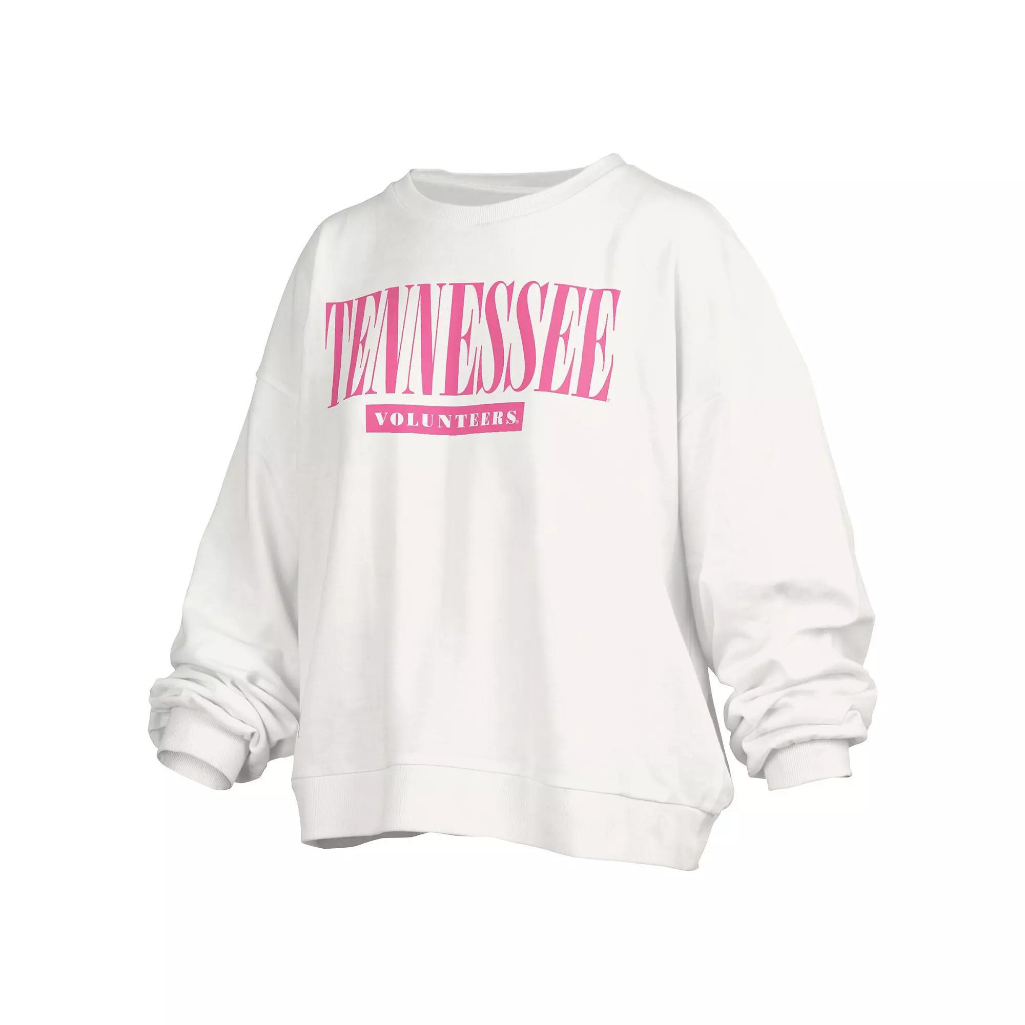 Womens Pressbox Tennessee Volunteers Sutton Janise Waist Length Oversized Pullover Sweatshirt Product Image