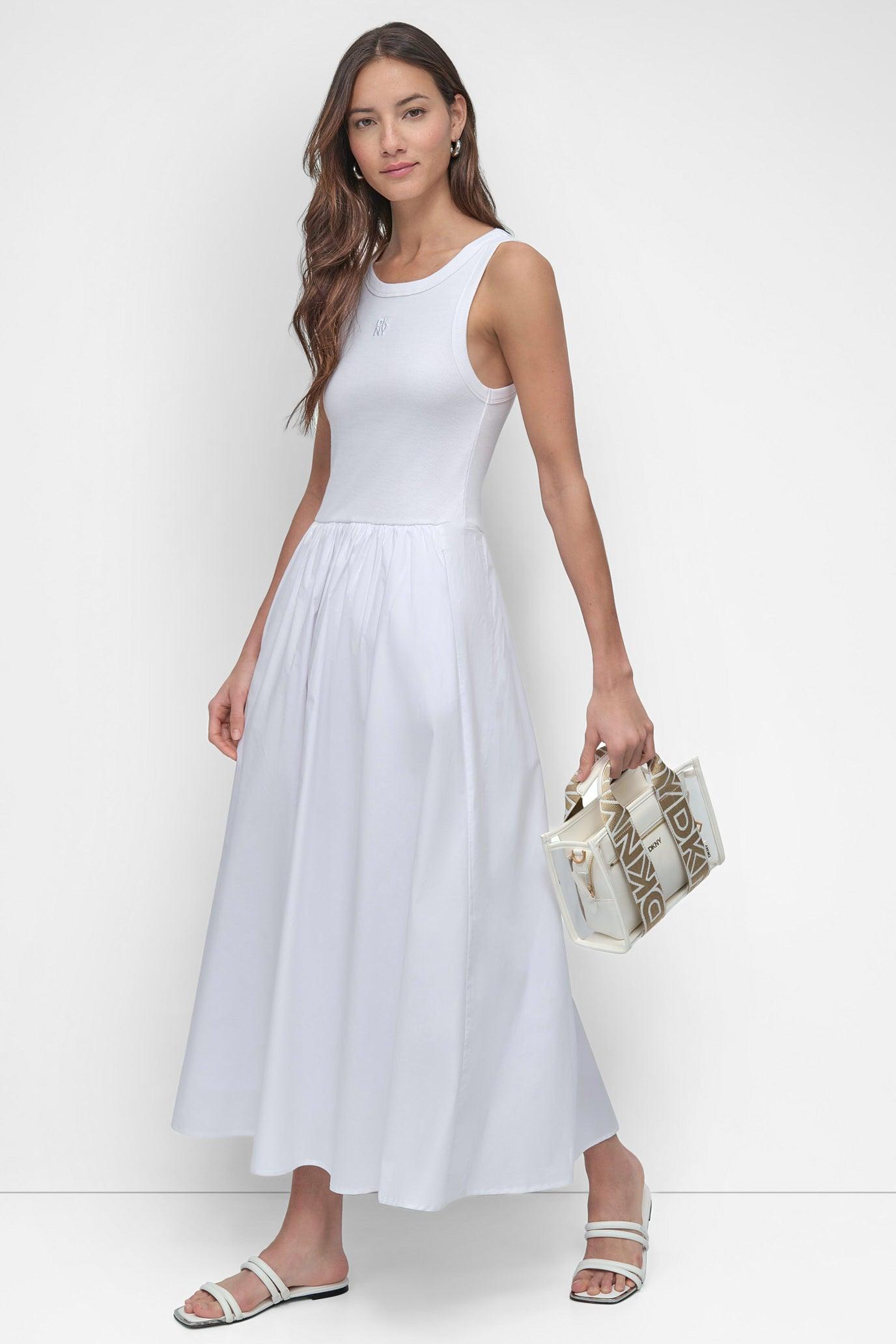 MIXED MEDIA MIDI TANK DRESS Product Image