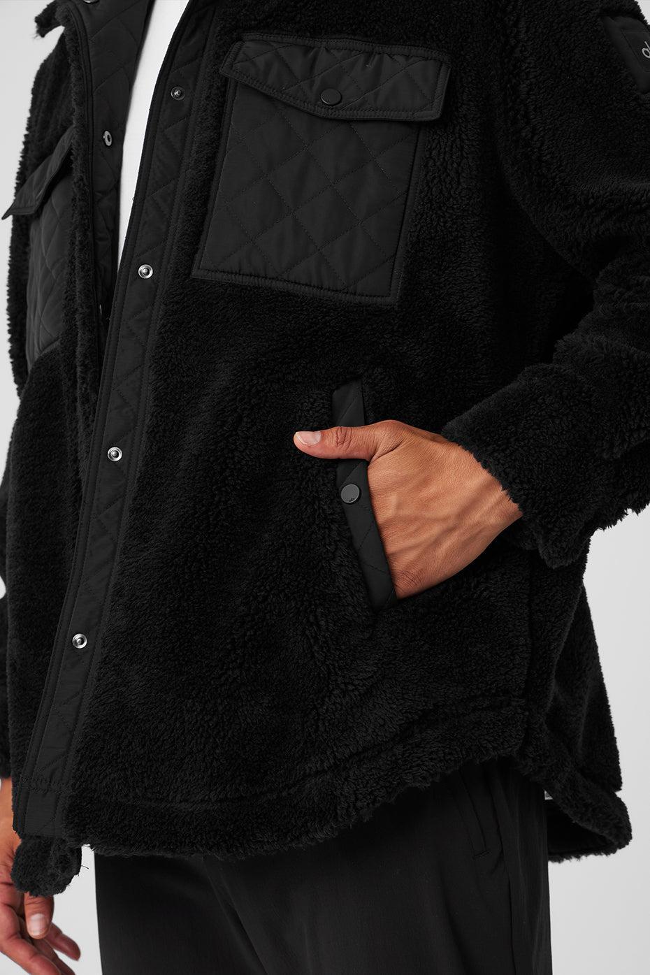 Sherpa Edge Shacket - Black Product Image