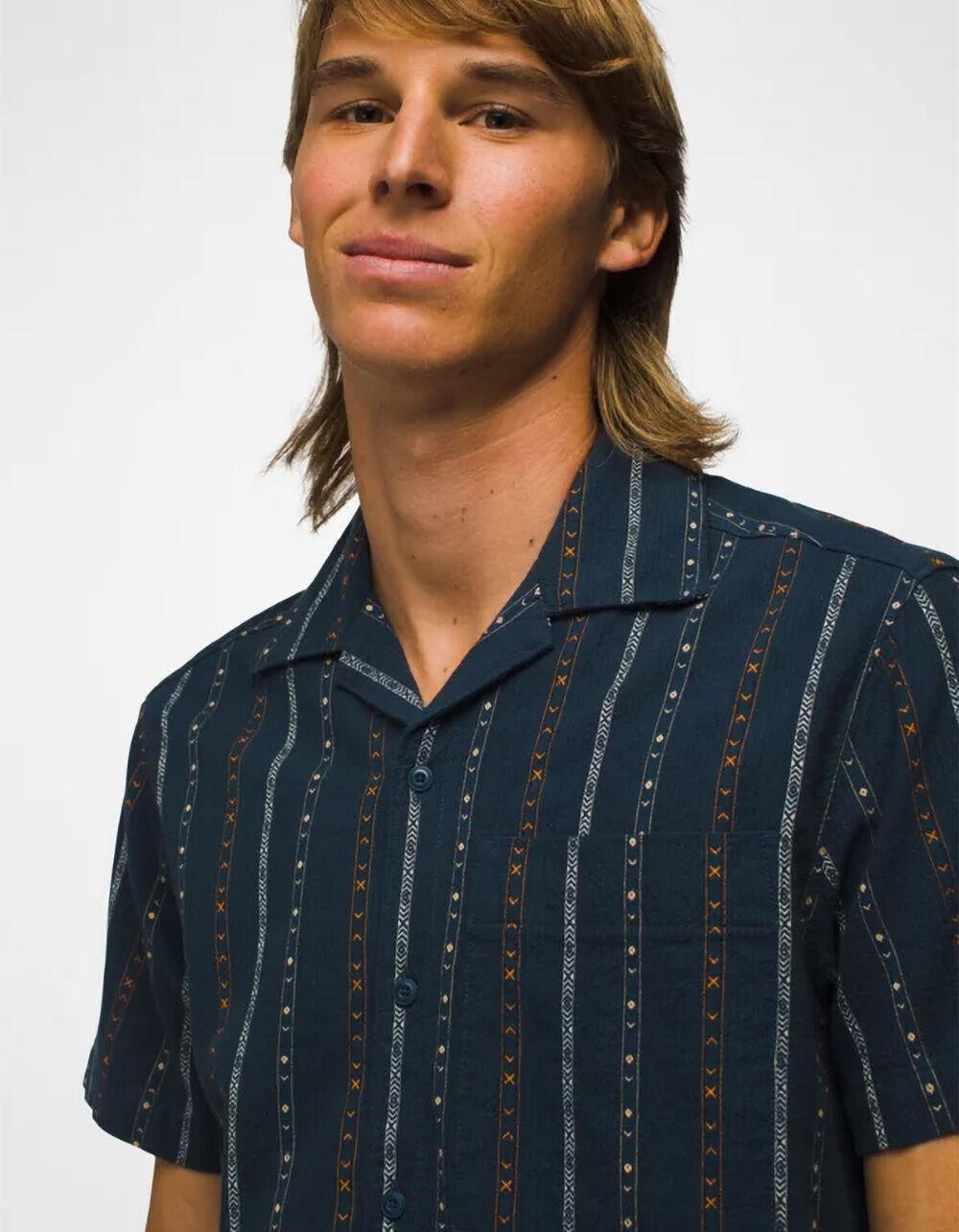 PRANA Mantra Heritage Mens Button Up Shirt - NIGHT Product Image