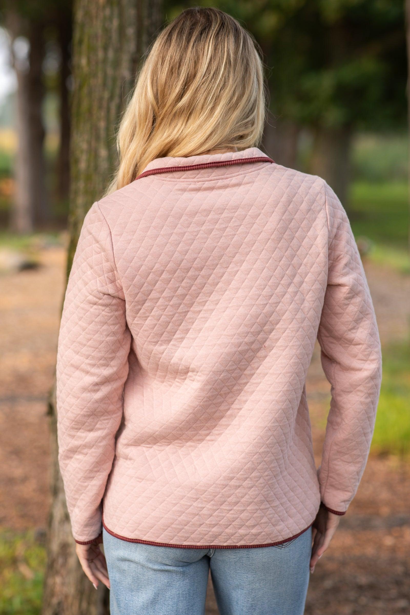 Quilted Half Zip-Up Pullover Product Image