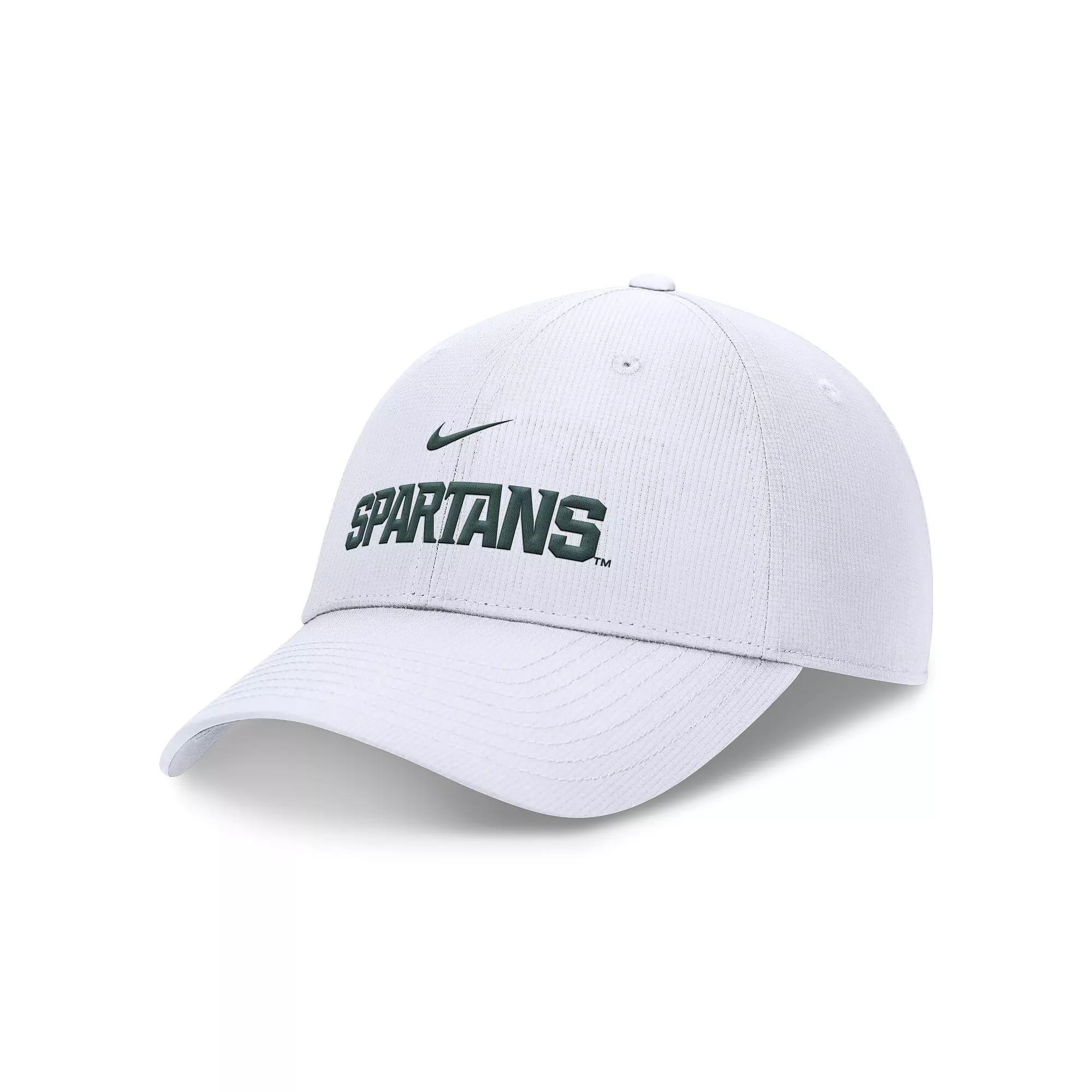 Men's Nike White Michigan State Spartans 2024/25 On-Field Club Performance Adjustable Hat,  Product Image