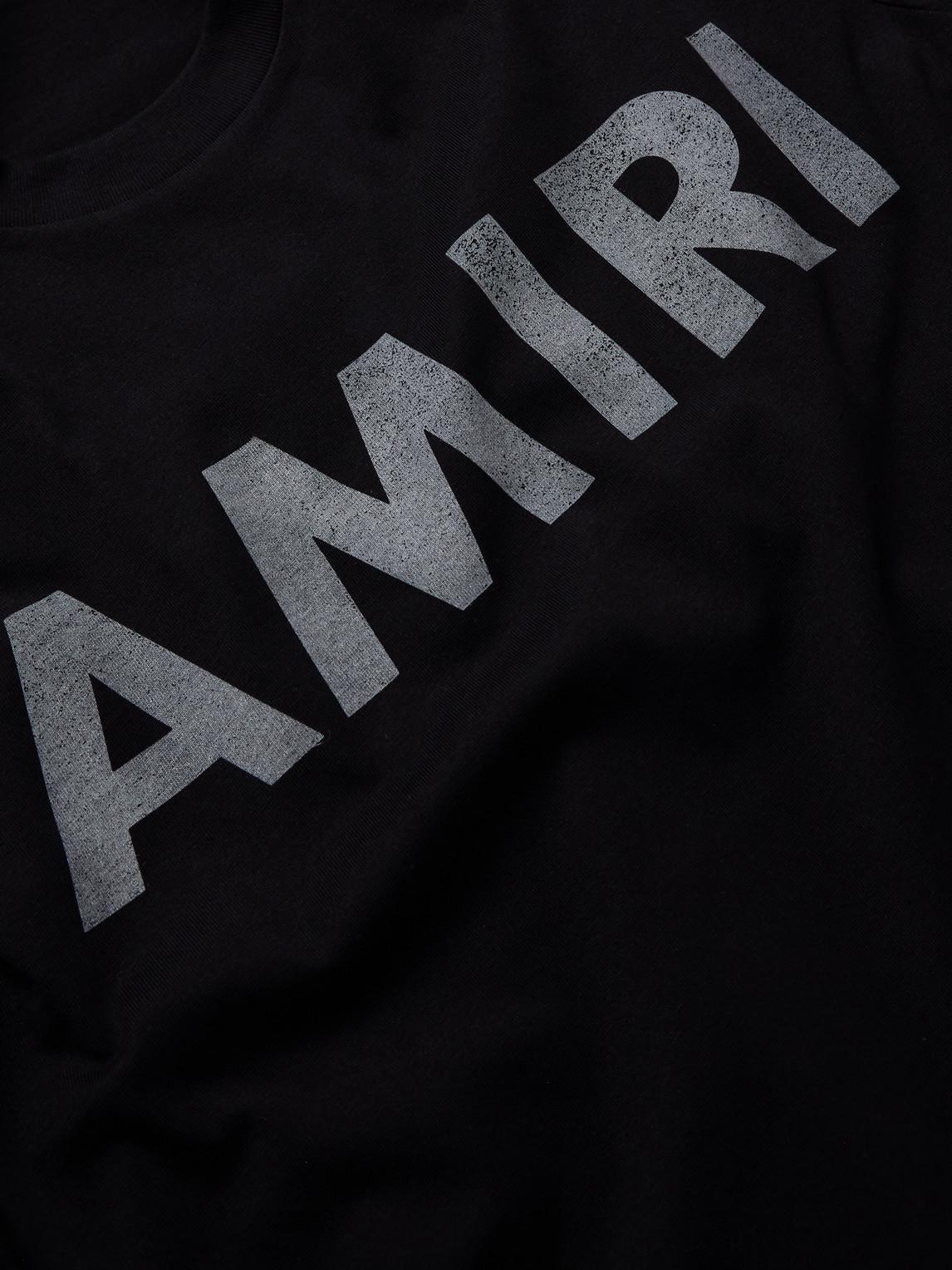 AMIRI Black Cotton T-shirt With Bold Logo Statement Product Image