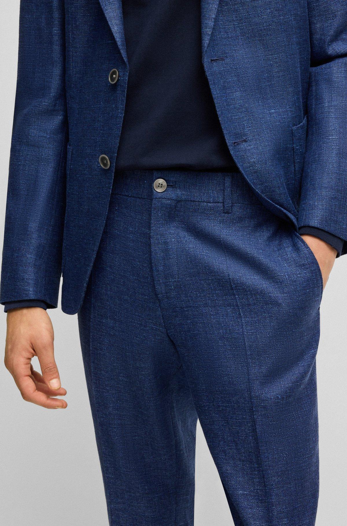 Formal trousers in micro-patterned stretch fabric Product Image