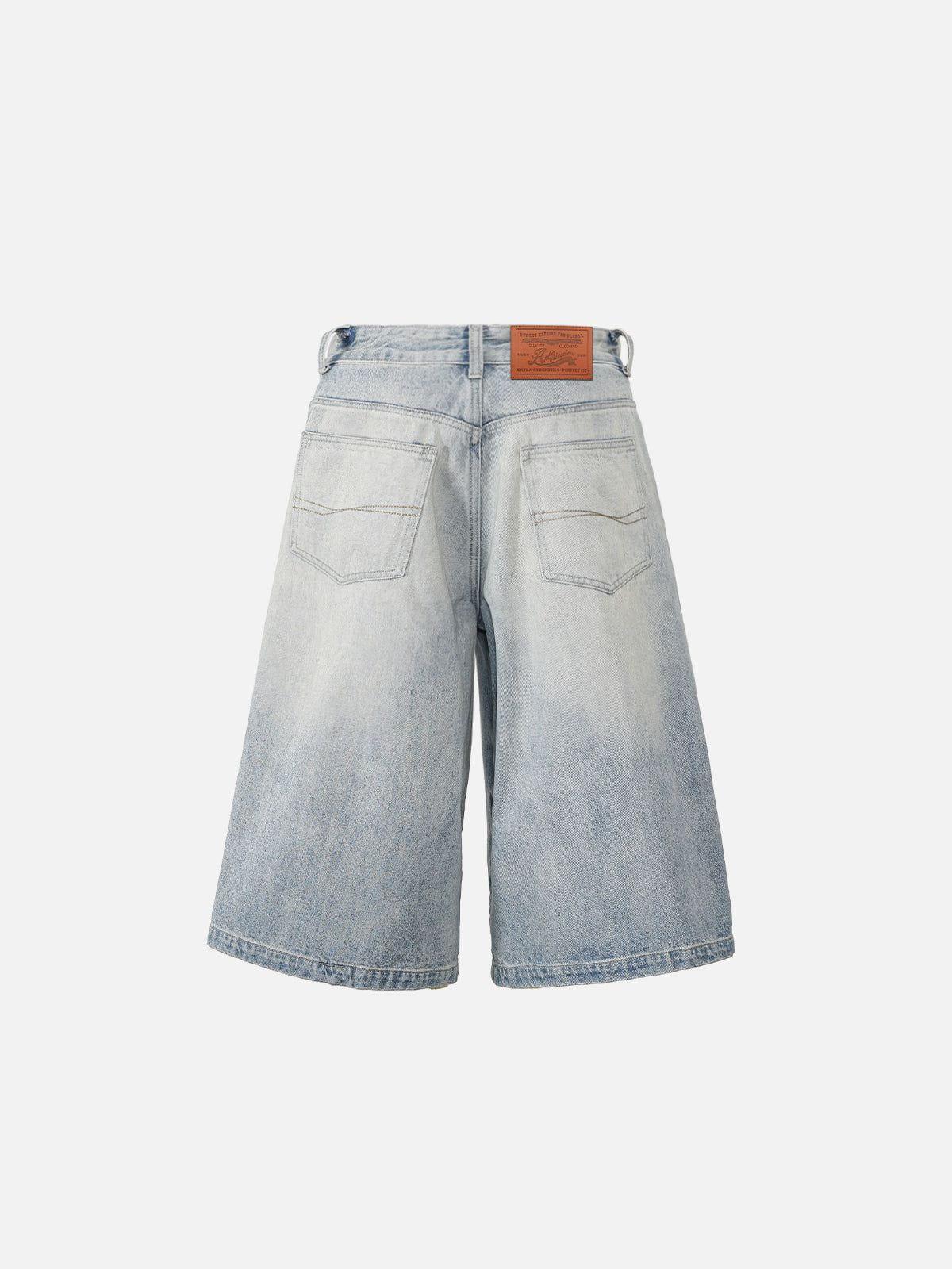 Aelfric Eden Distressed Washed Loose Longline Jorts Product Image