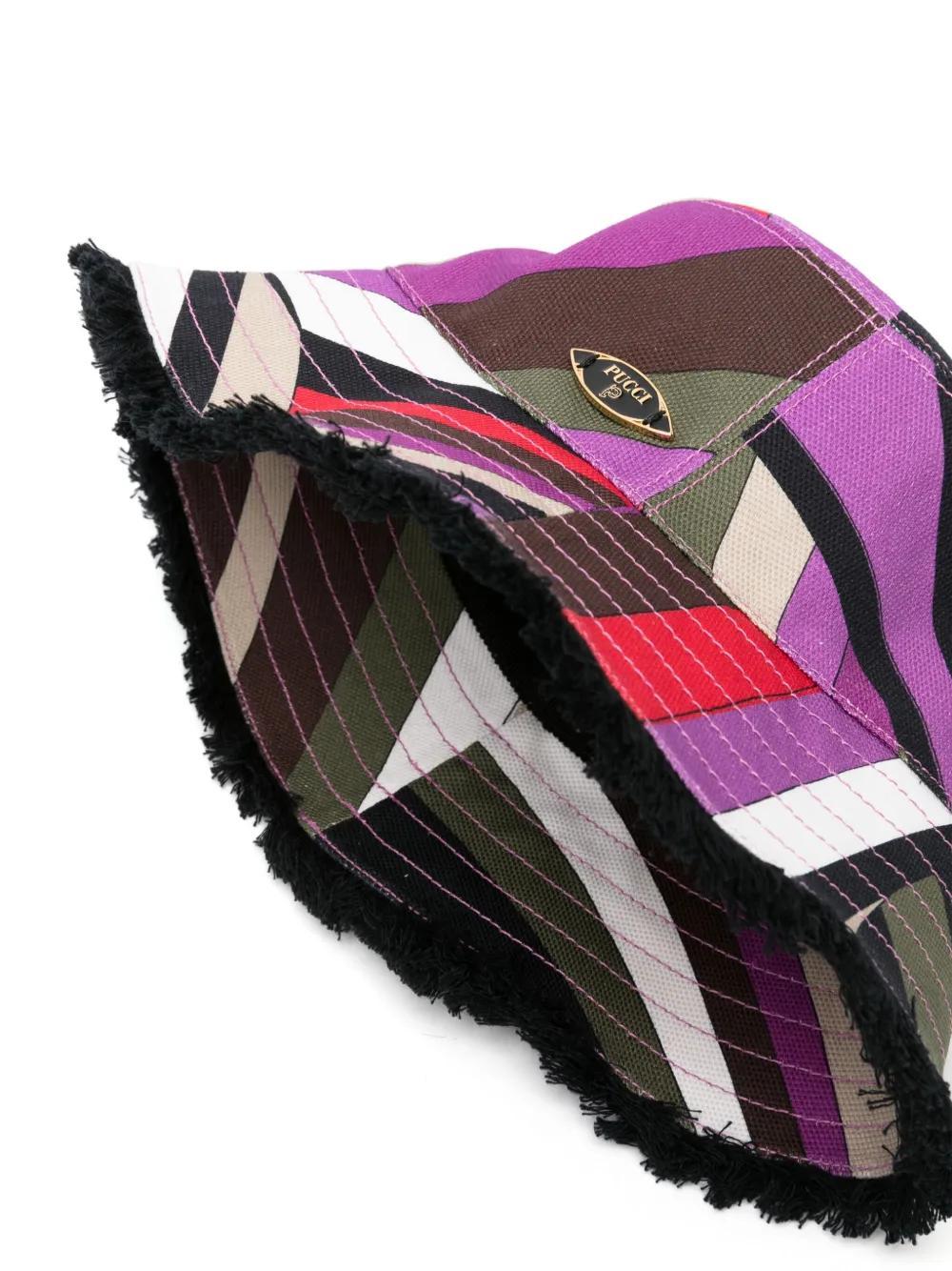 PUCCI Iride-print Bucket Hat In Purple Product Image