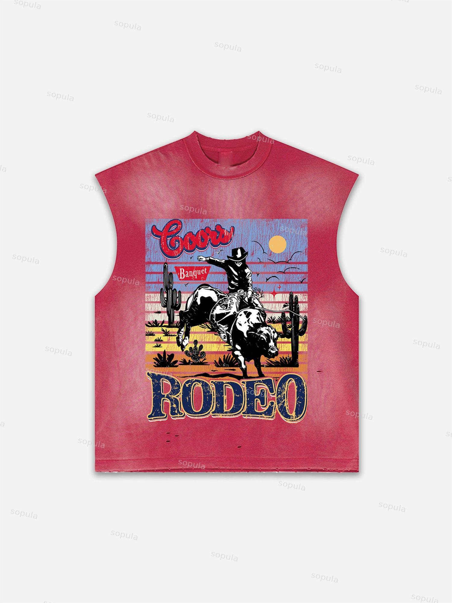 Men's Washed Coors Banquet Rodeo Classic Graphic Tank Top Product Image
