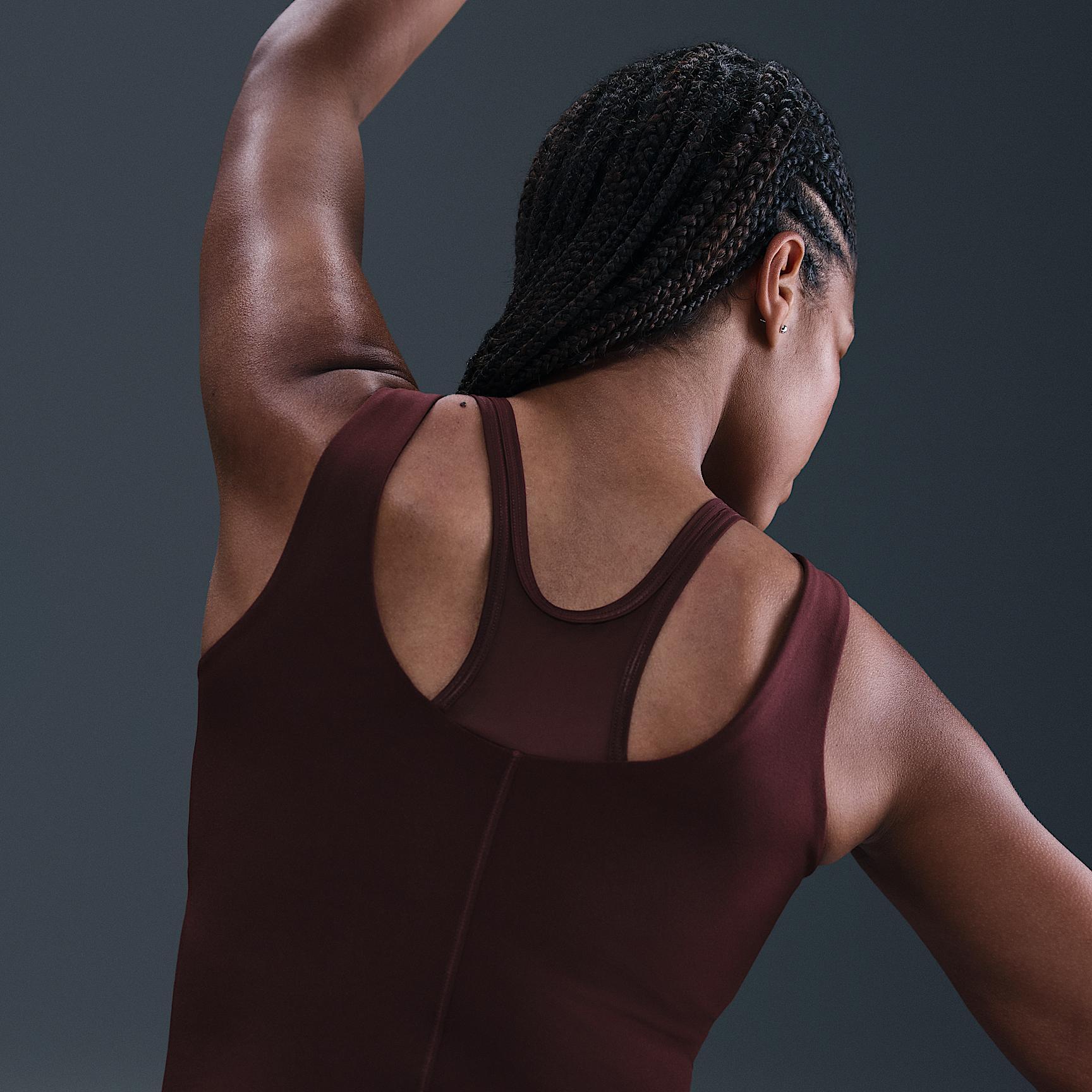 Nike Womens One Fitted Dri-FIT Cropped Tank Top | HV3653-652 Product Image