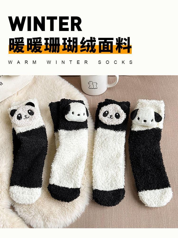 Animal Two Tone Fleece Socks / Set Product Image