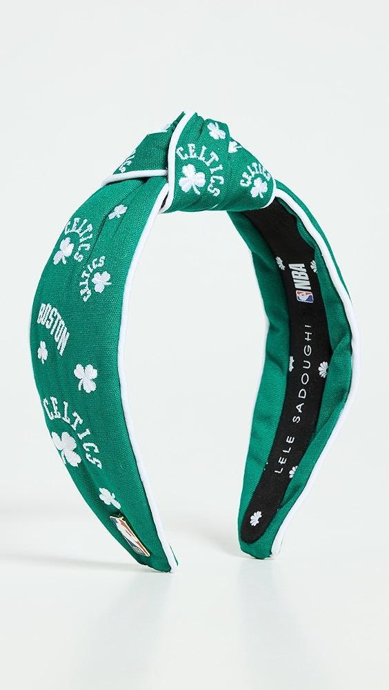 Lele Sadoughi Lele x Boston Celtics Embroidered Headband | Shopbop Product Image