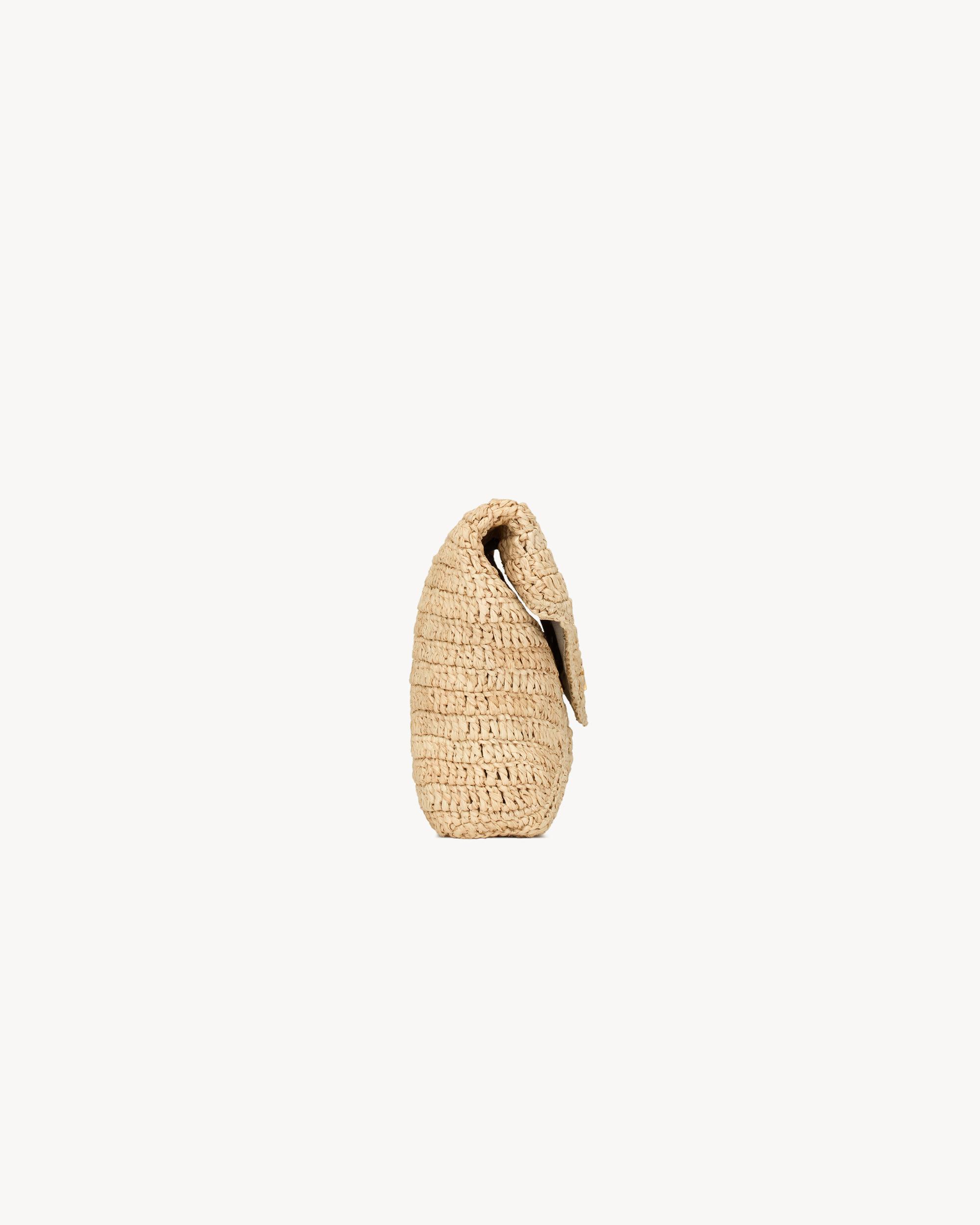 CASSANDRE large envelope pouch in raffia Product Image