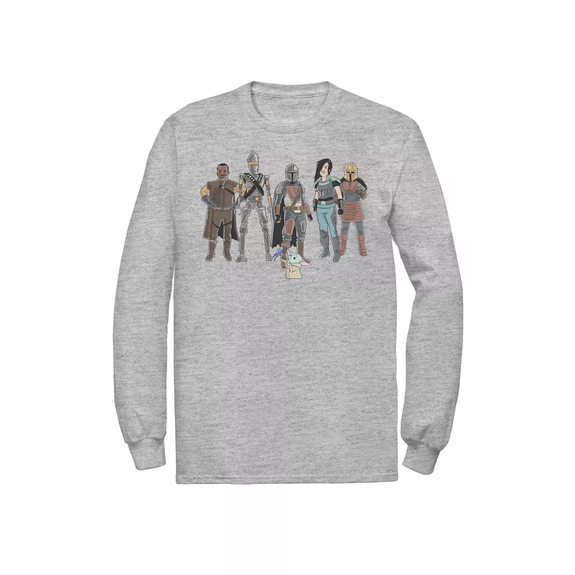 Men's Star Wars The Mandalorian Animated Character Graphic Tee, Size: Small, Athletic Grey Product Image