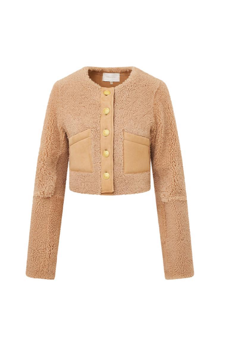 Lully Faux Shearling Jacket - ROSE DUST Product Image