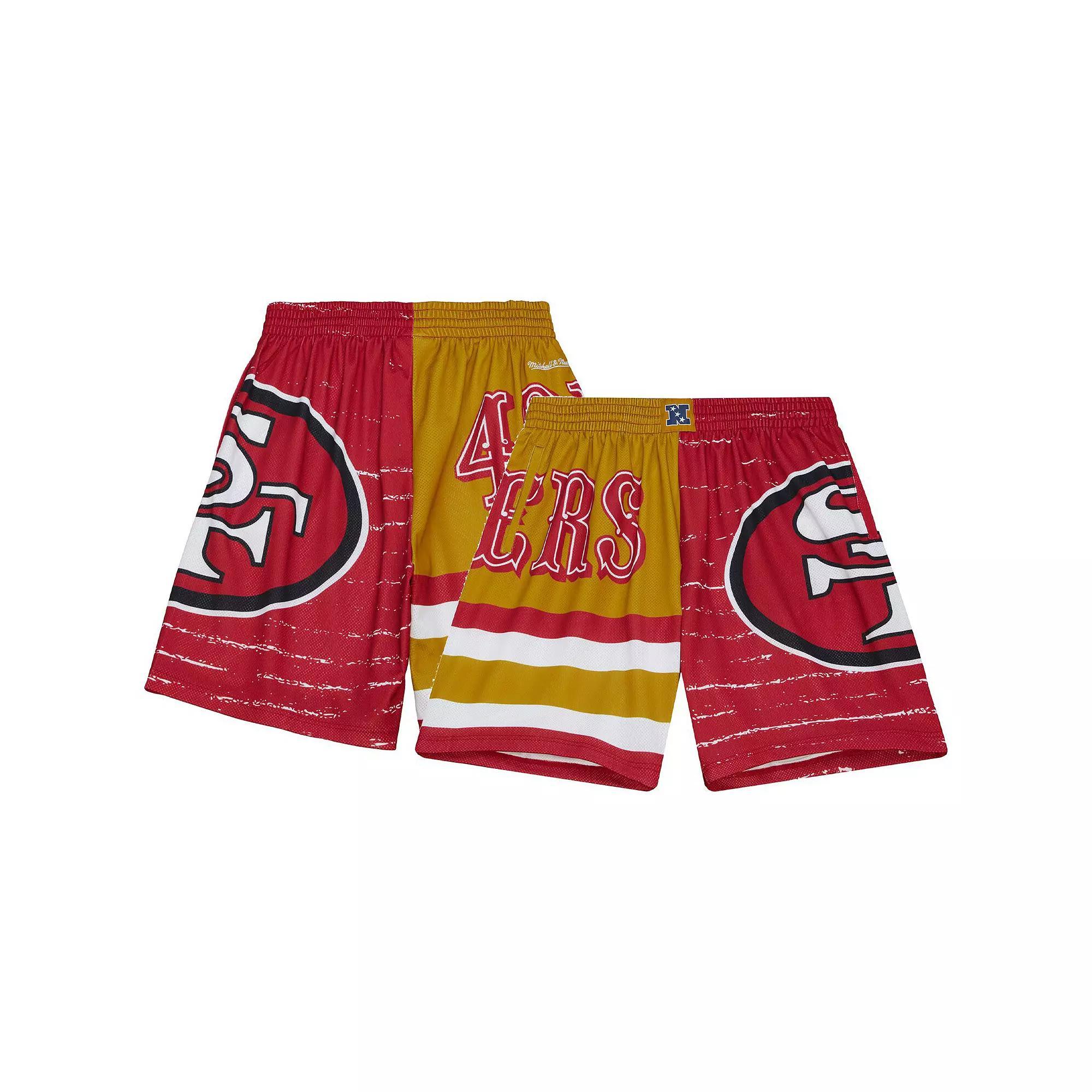 Men's Mitchell & Ness Scarlet San Francisco 49ers Jumbotron 3.0 Shorts, Size: XL, Red Product Image
