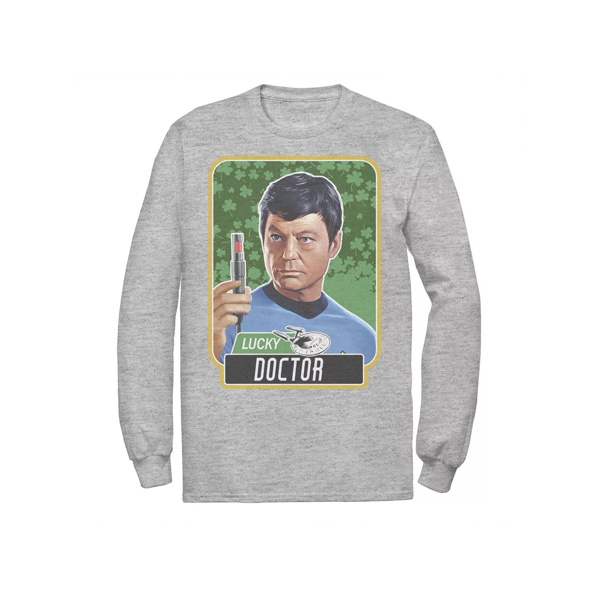 Men's Star Trek Next Generation St. Patty's McCoy Tee, Size: XXL, Athletic Grey Product Image
