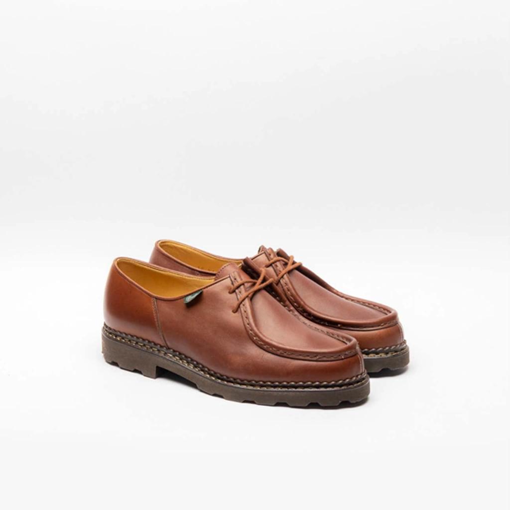 PARABOOT Michael Marche Ii Brown Calf Derby Shoe (lisse Marron) In Marrone Product Image