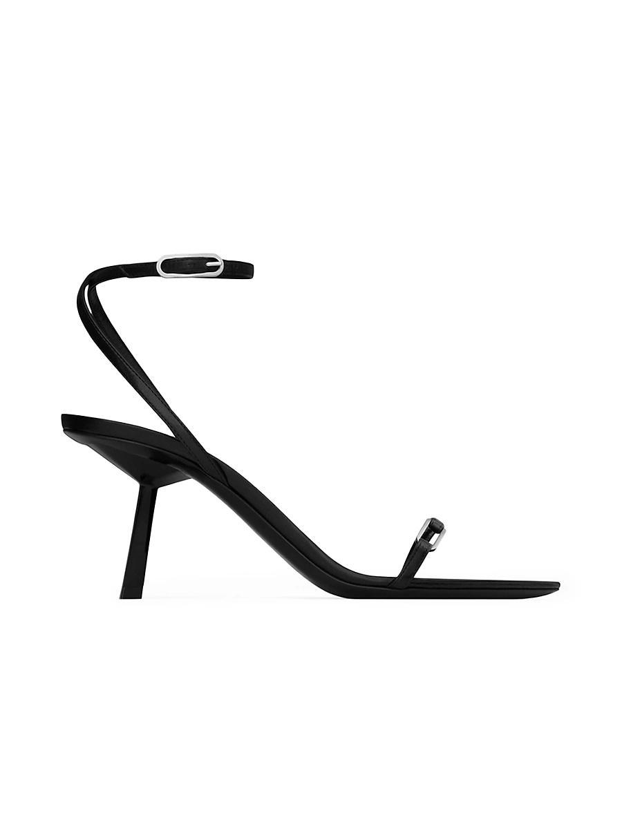 Saint Laurent Kitty Sandals in Shiny Leather Product Image