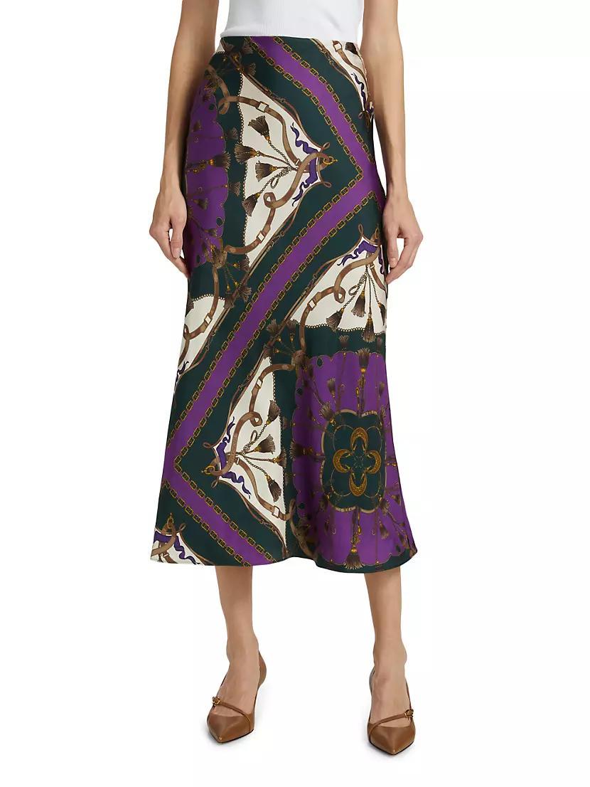 Clover Scarf Print Midi-Skirt Product Image