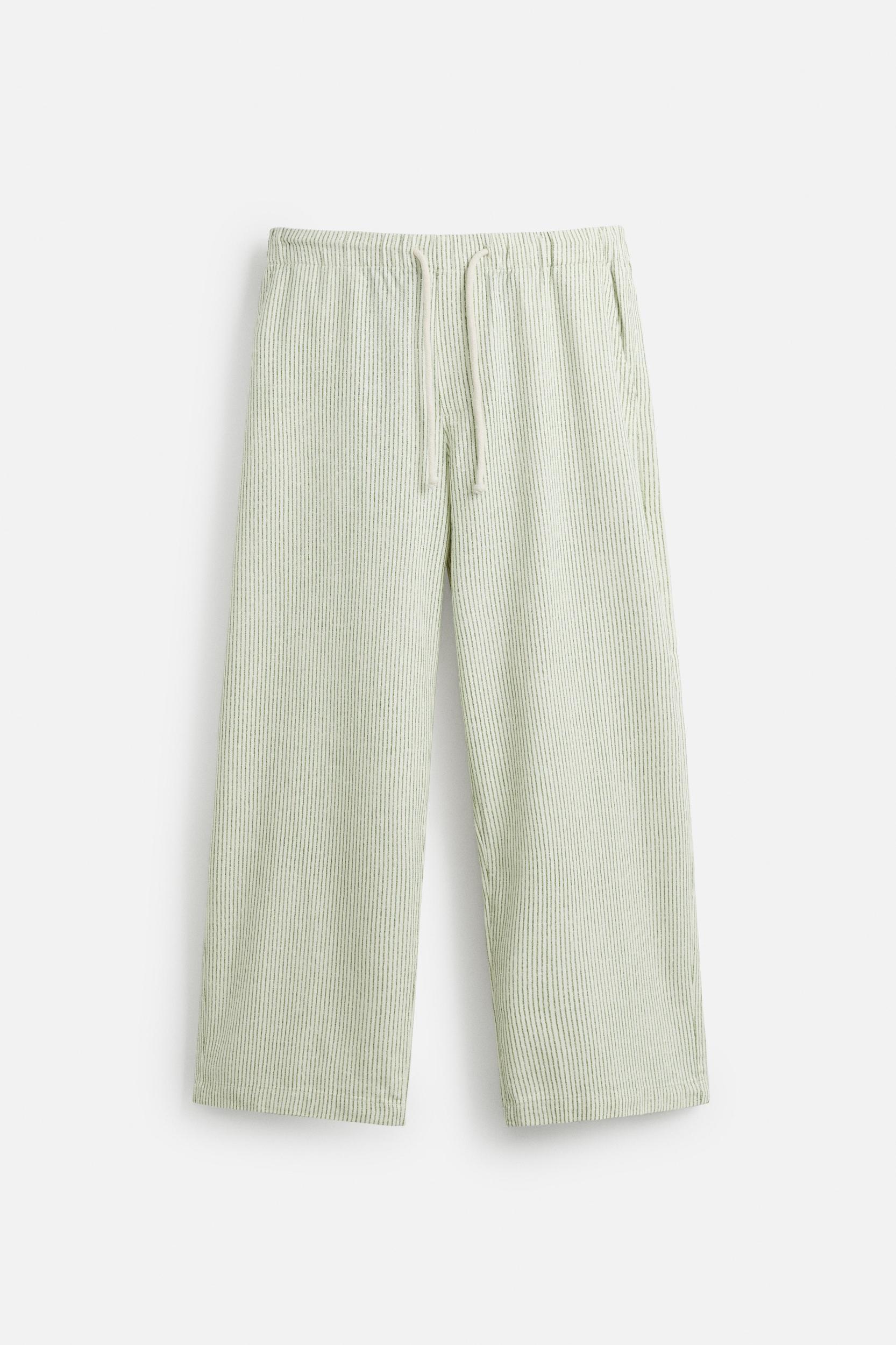 STRIPED BAGGY FIT PANTS Product Image