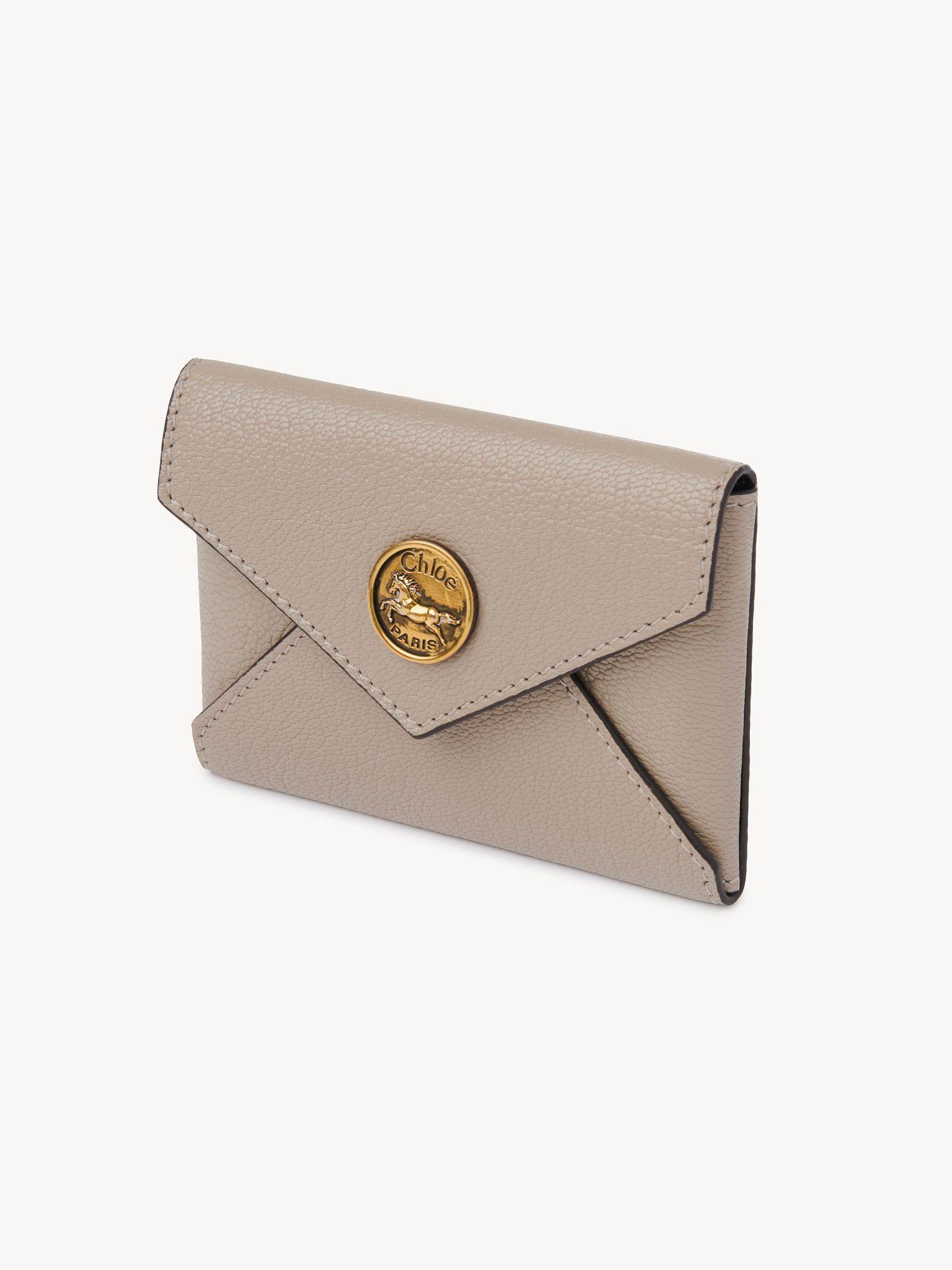 Envelope card holder in grained leather Product Image