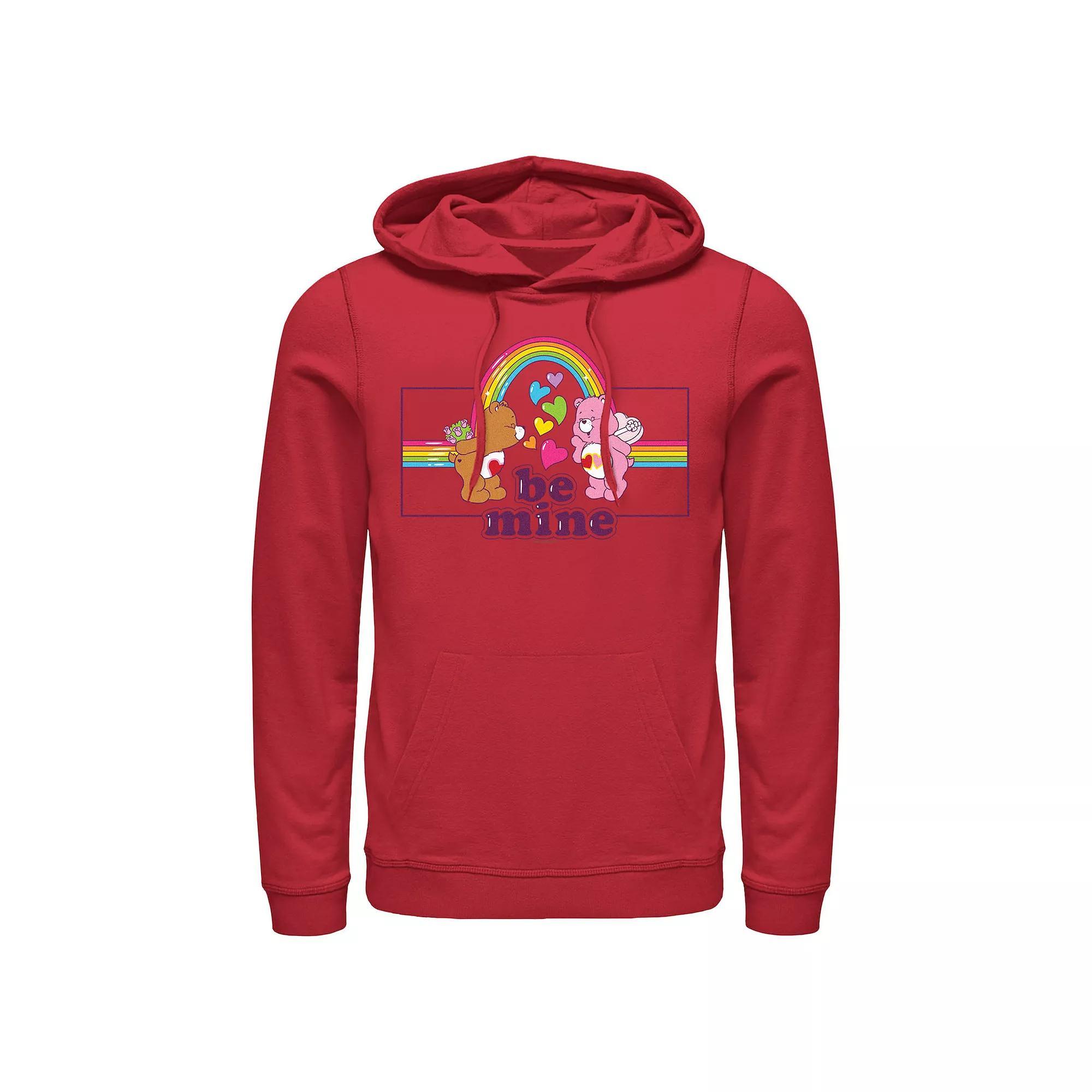 Men's Care Bears Be Mine Graphic Hoodie, Size: Medium, Red Product Image
