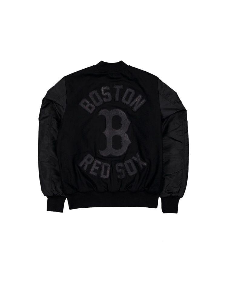 BOSTON RED SOX X ALPHA X NEW ERA WOOL VARSITY MA-1 BOMBER JACKET Product Image
