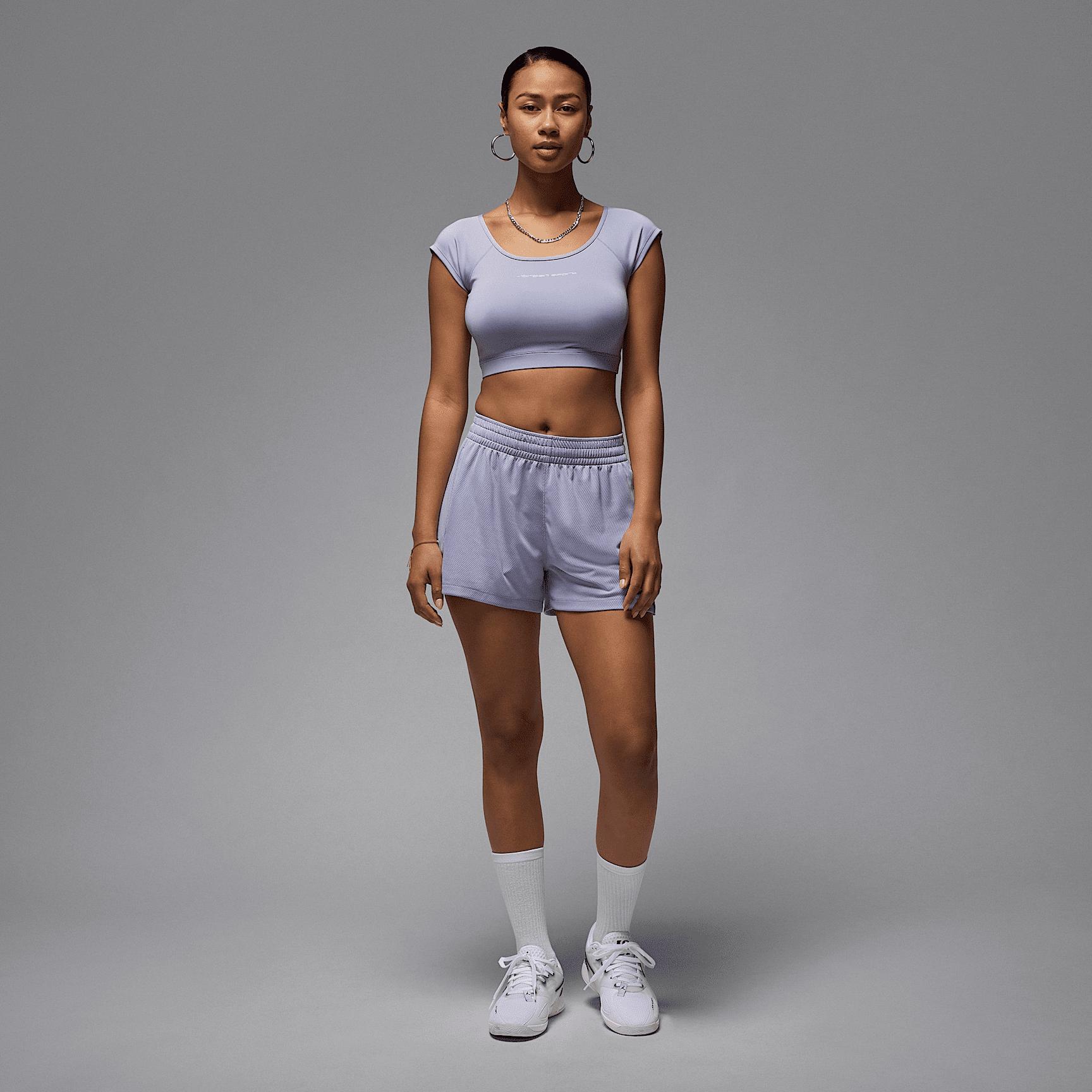 Womens Jordan Sport Short-Sleeve Knit Crop Top | HJ0070-519 Product Image