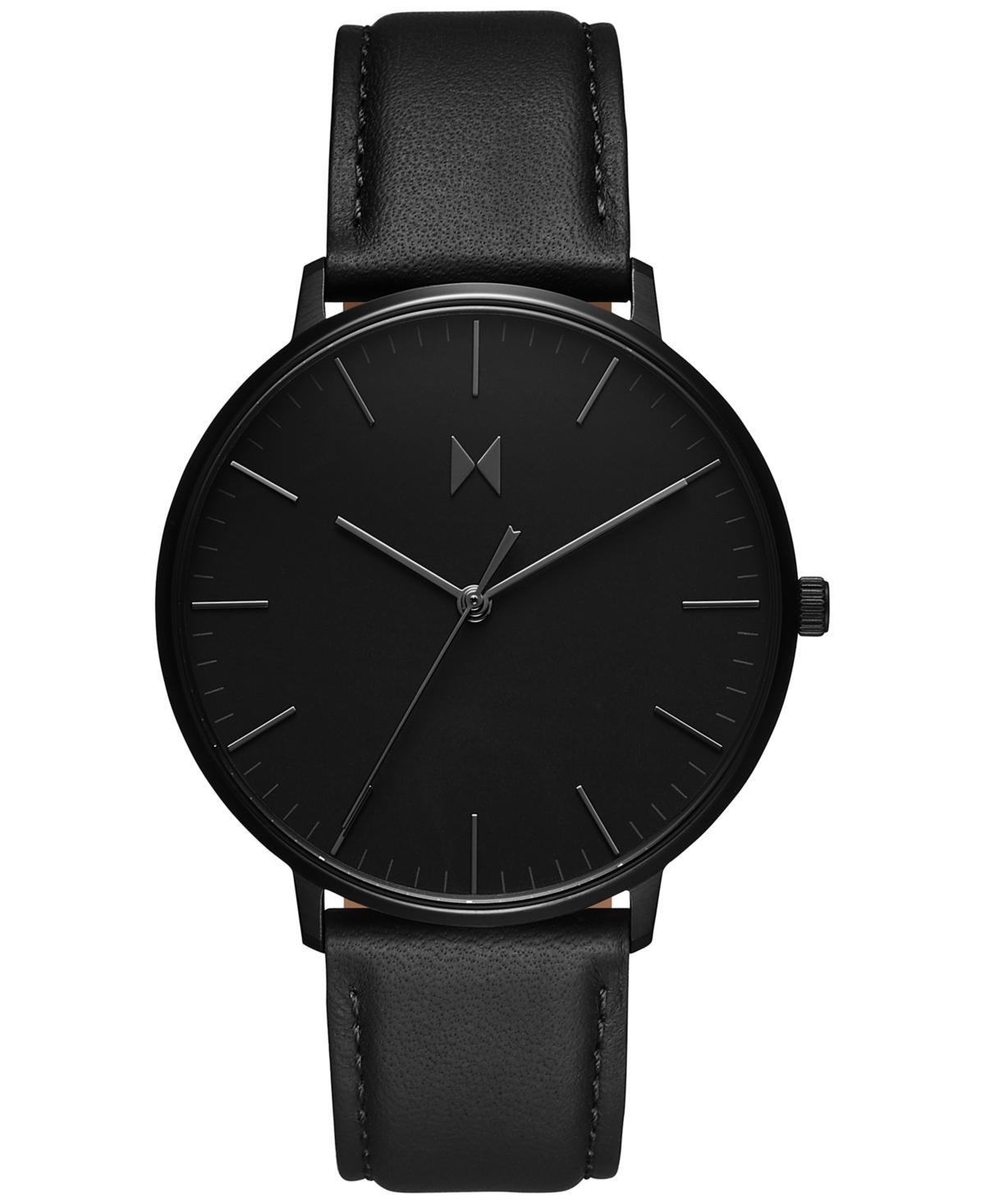 MVMT Mens Legacy Slim Panther Black Leather Strap Watch Product Image