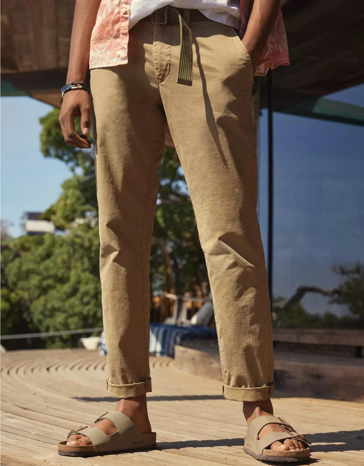 AE Flex Original Straight Lived-In Khaki Pant Product Image