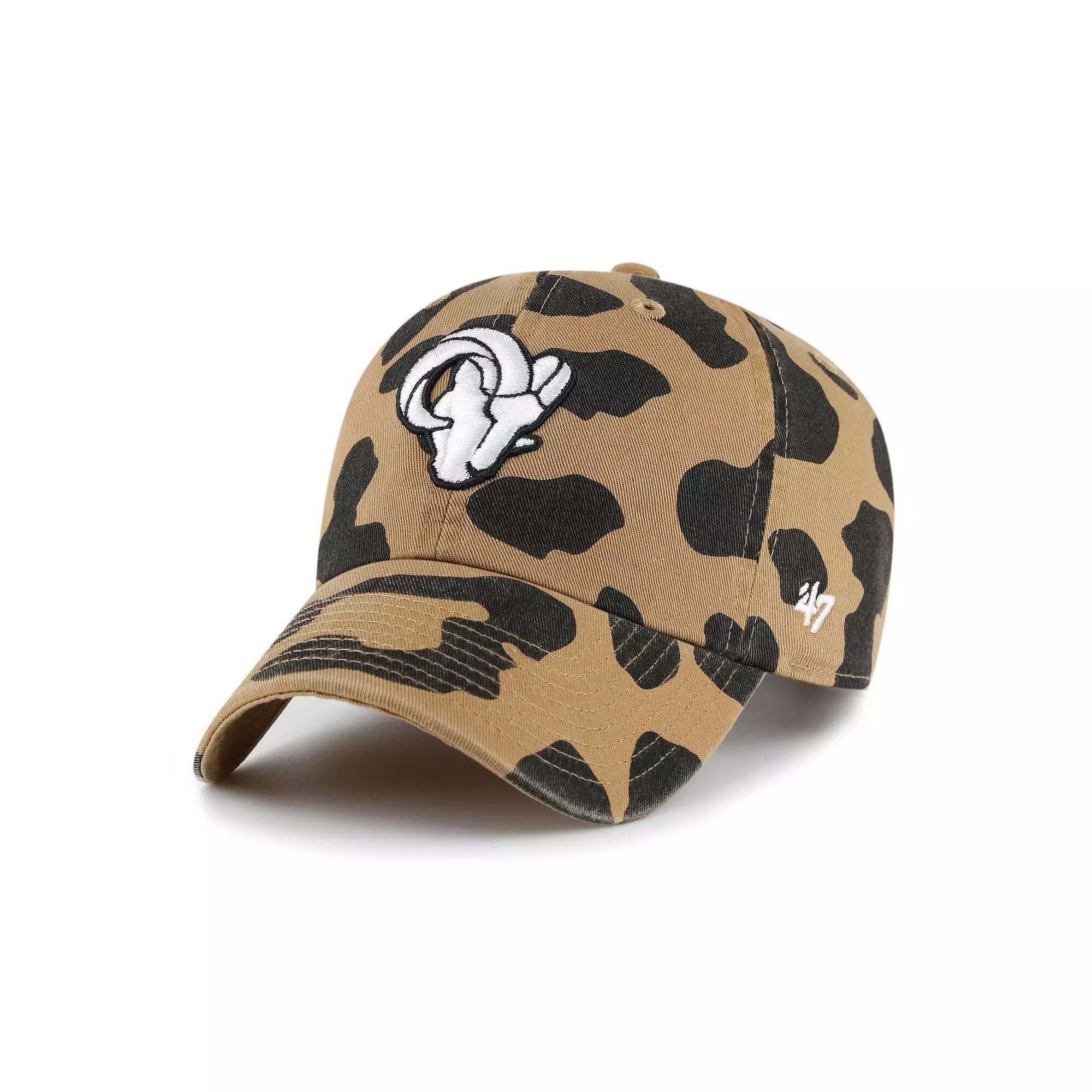 Women's '47  Tan Los Angeles Rams Rosette Clean Up Adjustable Hat, Team Product Image