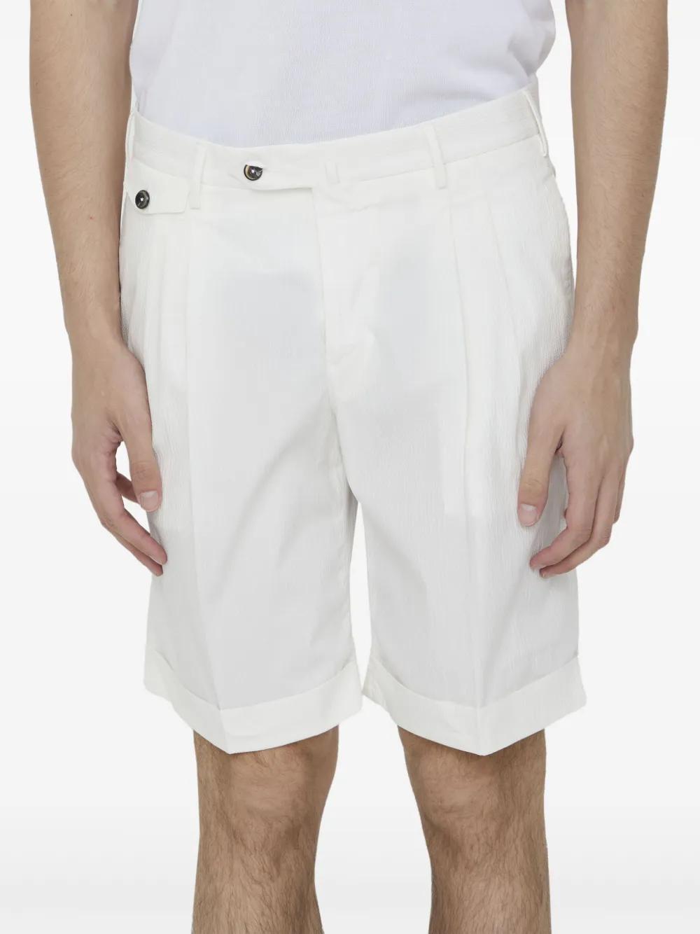 PT TORINO Bermuda Shorts With Pleats In White Product Image