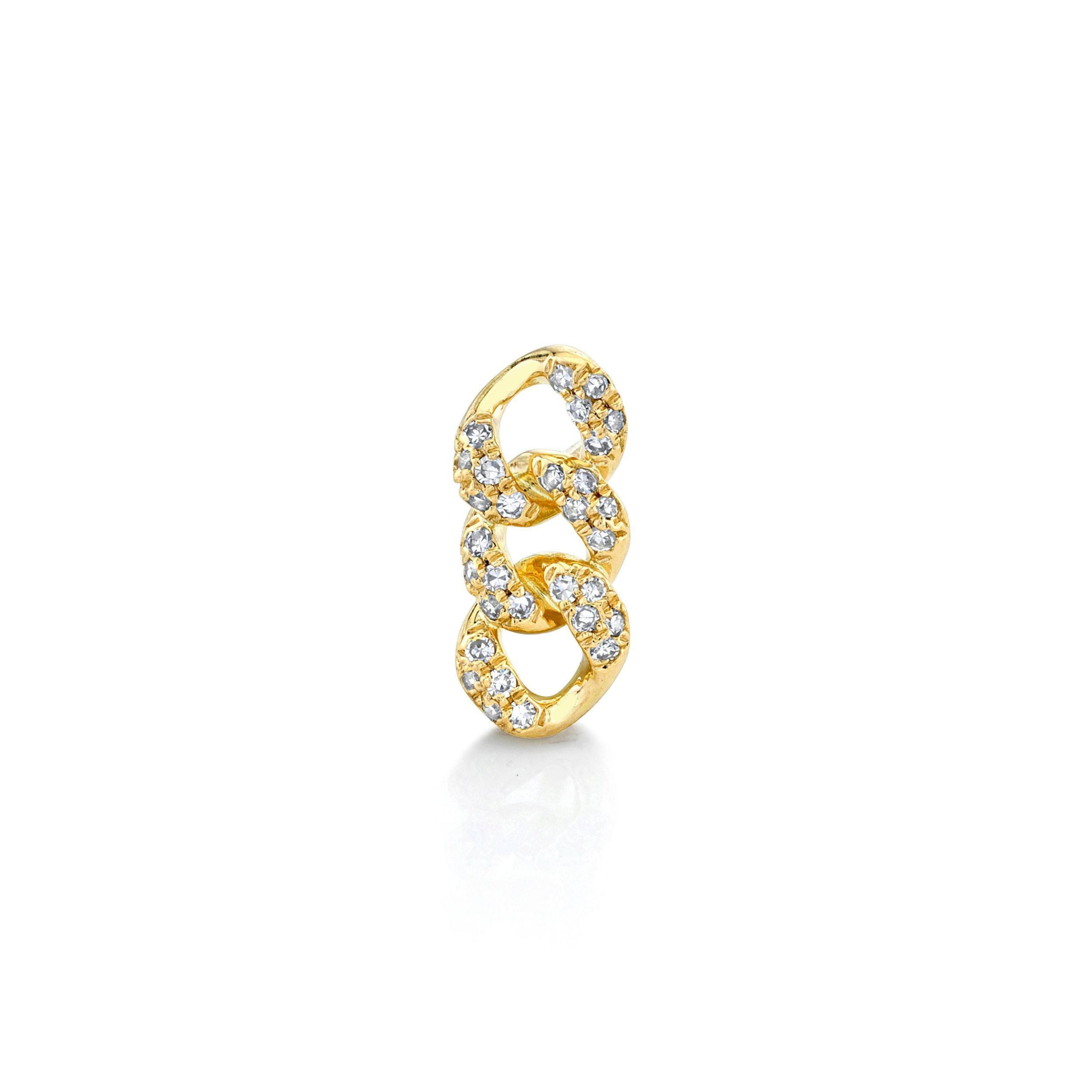 SINGLE DIAMOND PAVE LINK STUD Product Image