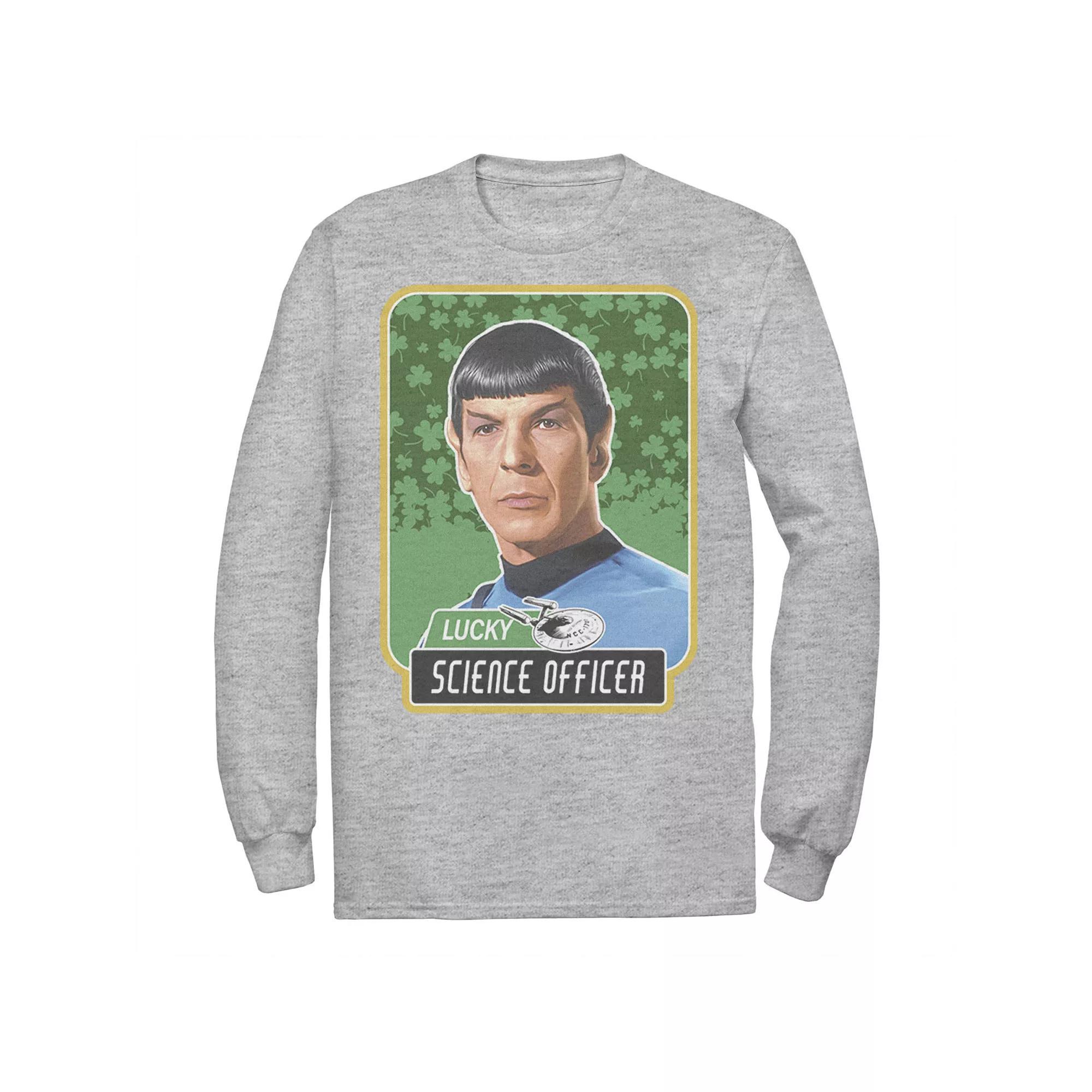 Men's Star Trek Next Generation St. Patty's Spock Tee, Size: Large, Athletic Grey Product Image