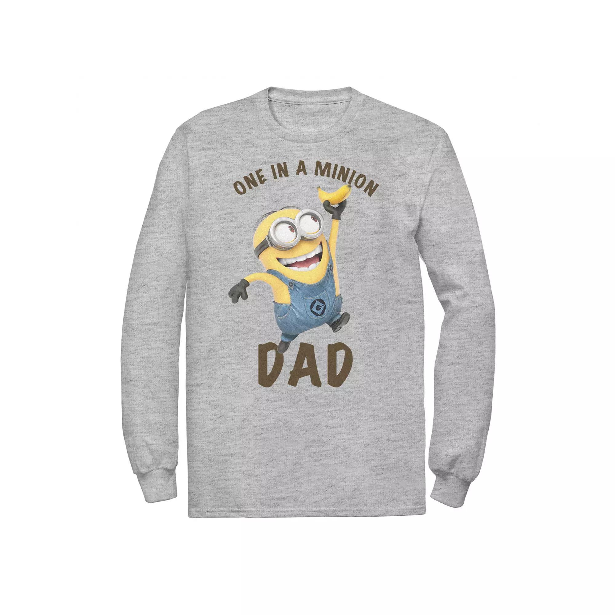 Big & Tall Despicable Me Minions 'Tis The Season To Be Jolly Banana Tee, Men's, Size: 5XL, Athletic Grey Product Image