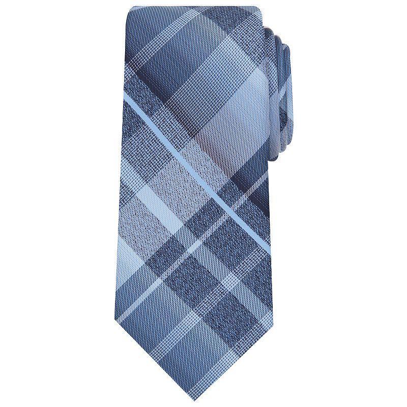 Mens Bespoke Patterned Tie, Blue Adams Product Image