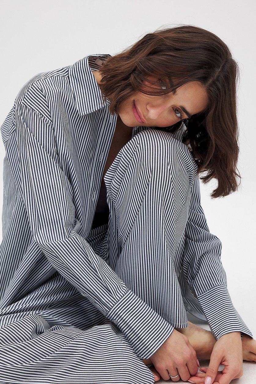 Cotton Wide Elastic Waist Pants Product Image