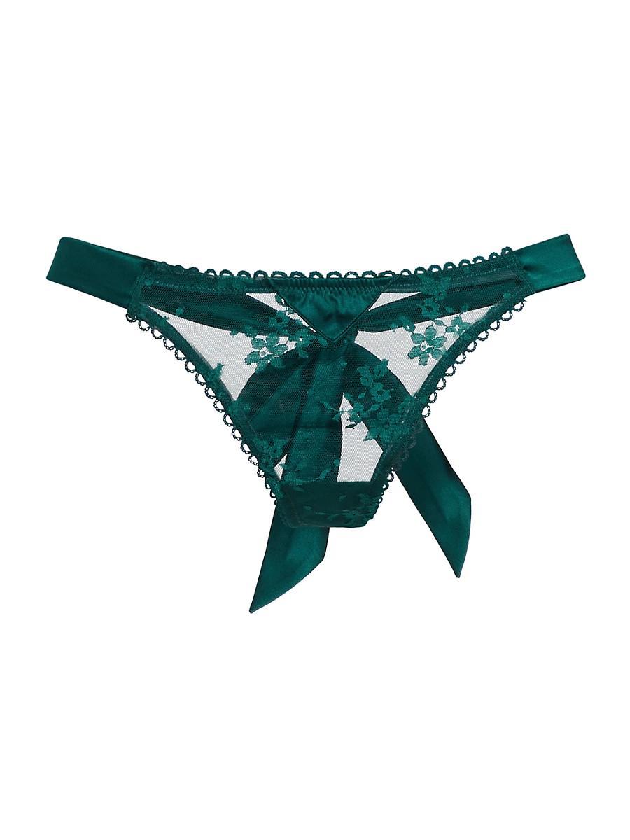 Womens Untie Me Lace Thong Product Image