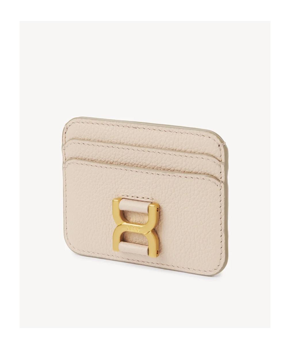 CHLOÉ Porte-cartes Marcie En Cuir Grainé Femme Rose Taille Onesize 100% Cuir De Veau In Pink Product Image