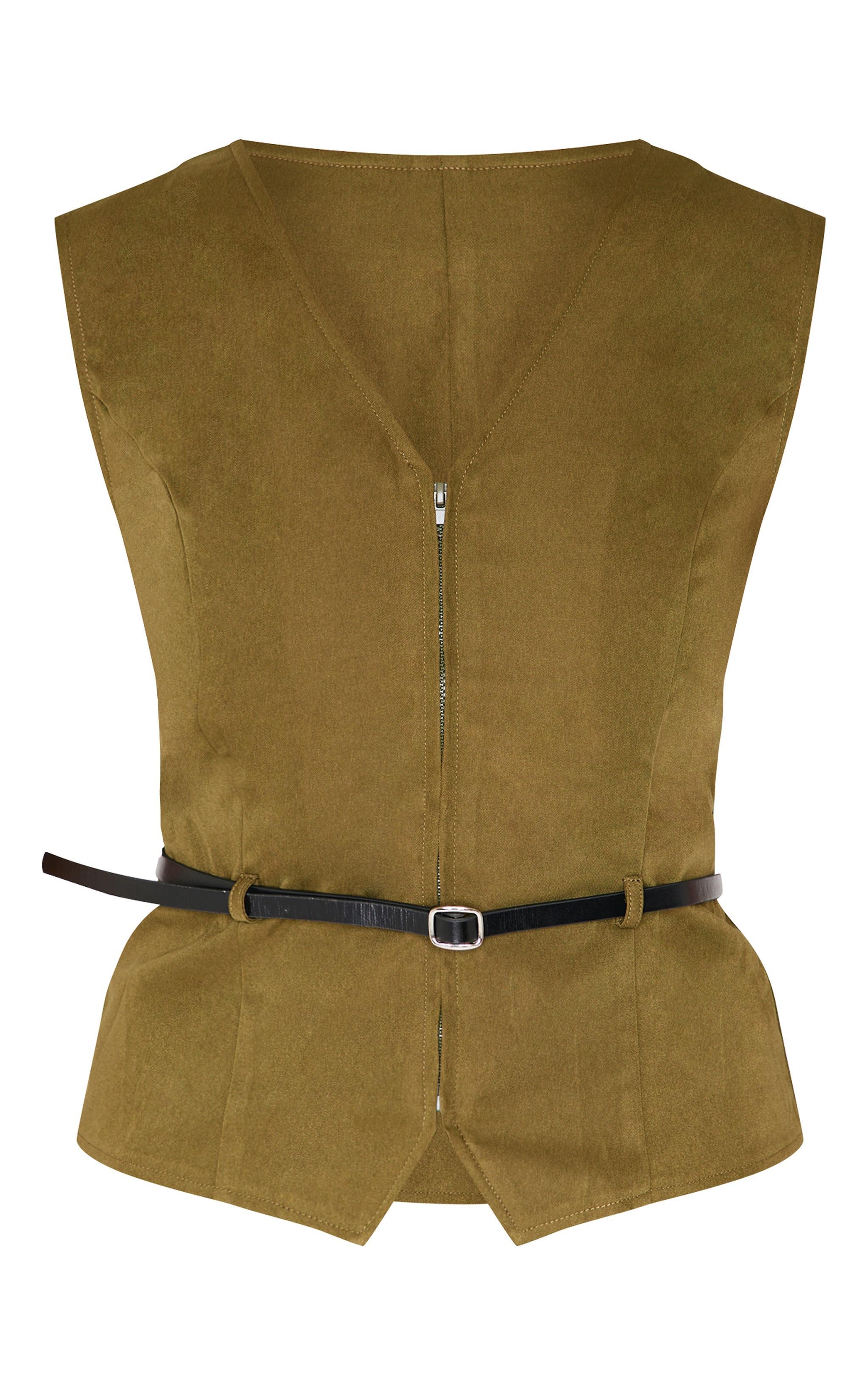 Khaki Thin Belt Vest Product Image