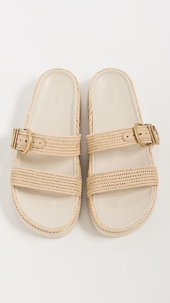 SIMKHAI Aida Raffia Buckle Sandals | Shopbop Product Image