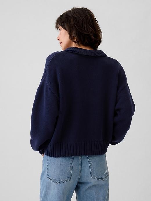 Shrunken Polo Sweater Product Image